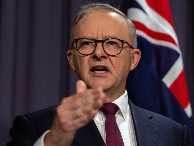 CANBERRA, AUSTRALIA - NewsWire Photos MARCH 27, 2023: Prime Minister, Anthony Albanese spoke to the media during press a conference in Parliament House in Canberra. Picture: NCA NewsWire / Gary Ramage