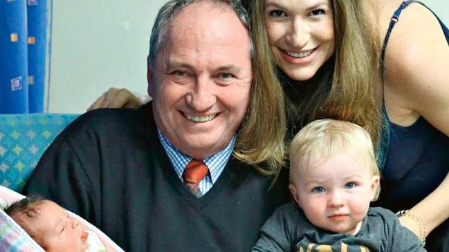 Barnaby Joyce, Vikki Campion and their two sons.