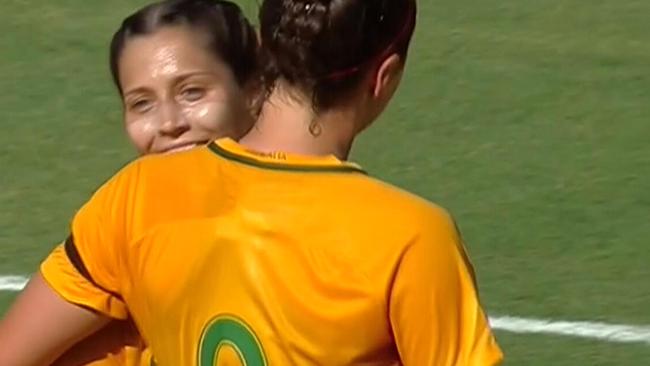 Caitlin Foord is on the end of a sensational counter attacking goal for the Matildas.