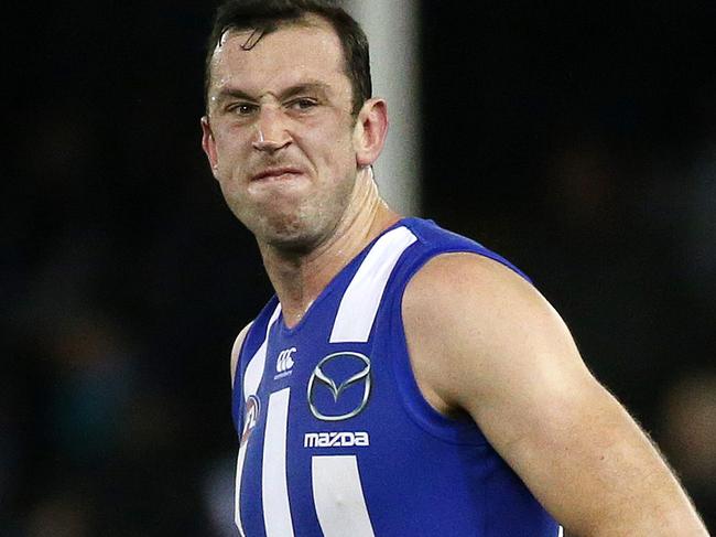 AFL Round 17 : North Melbourne v Port Adelaide at Etihad Stadium, 16h of July, Melbourne Australia. North Melbourne's Todd Goldstein after the loss. Picture : George Salpigtidis