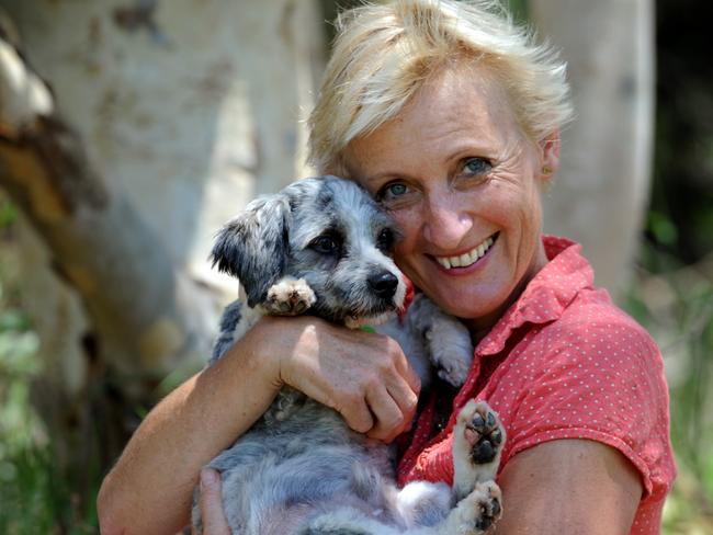 Monika's Doggie Rescue with the dog Oscar whom been rescued from the pound, here pictured with Monika Biernacki.