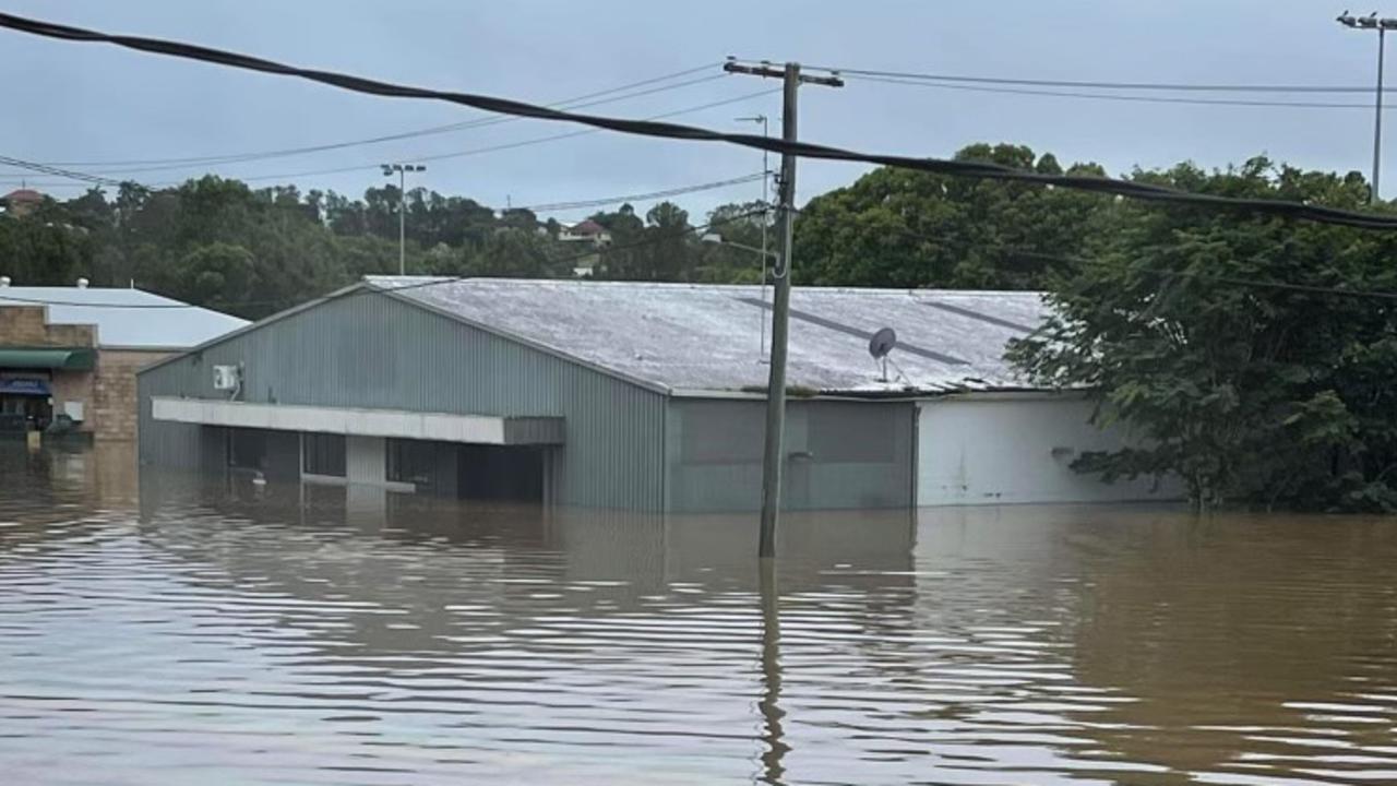 The building was almost entirely submerged in the February flood, 2022. Photo: contributed.