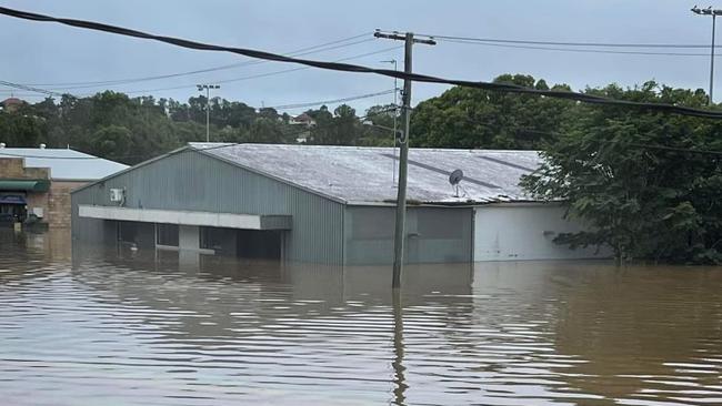 The building was almost entirely submerged in the February flood, 2022. Photo: contributed.