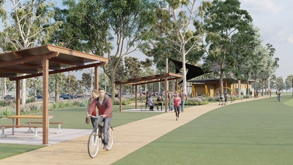 Picnic tables and cycling paths are planned for Samantha Riley Reserve at North Kellyville.