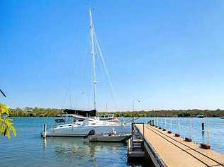 OVERSEAS BUYER: This is the view that cost $3.1 million for on Friday. The 88 Hilton Tce, Noosaville, property has a two-bedroom riverfront dwelling and a deepwater mooring, but it was the view that sealed the deal. Picture: Erle Levey