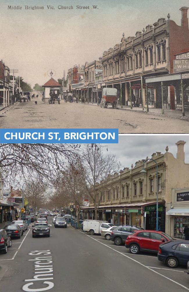 Church St, Brighton, in 1908. Pictures: State Library of Victoria / Google