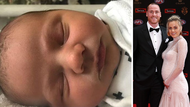 Jarryd Roughead baby: AFL star and wife Sarah welcome a son