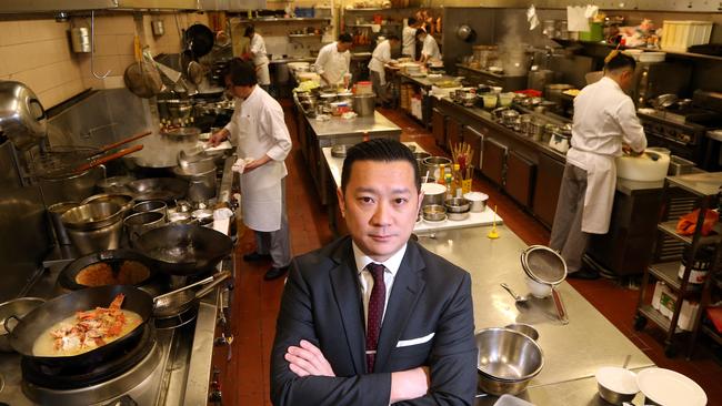 Jason Lui at the Flower Drum restaurant in Melbourne. ‘It’s really frustrating to be sprung with this last minute,’ he says of tightened restrictions. Picture: Hamish Blair