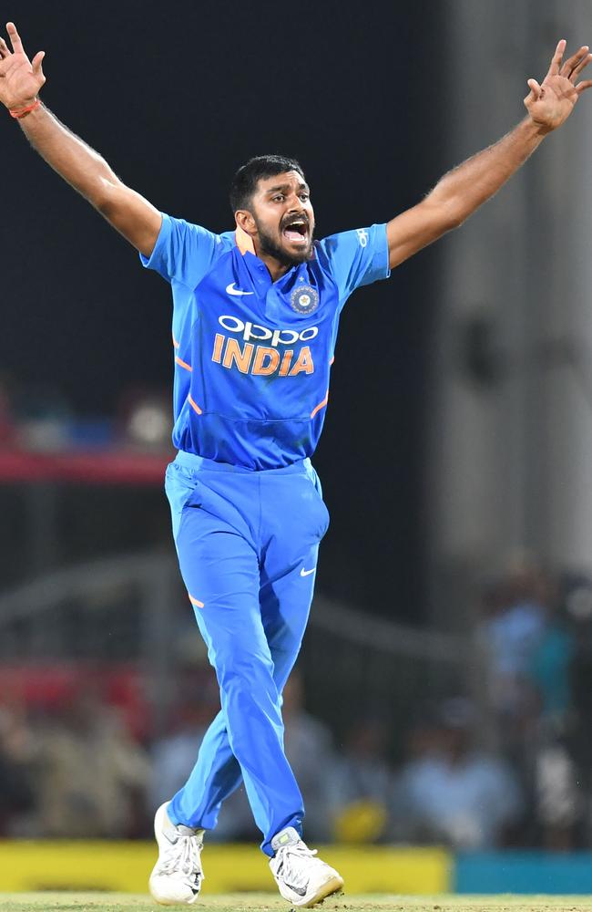 Vijay Shankar did the damage late for India.