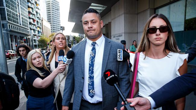 Jarryd Hayne, pictured with wife Amellia Bonnici, was found guilty of sexual assault last year. Picture: NCA NewsWire / David Swift