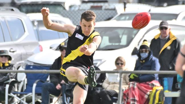 Trengove in action for Kybybolite. Picture: Brenton Edwards