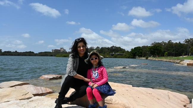 Chiral and her daughter Khushi at Mcll wain Park.