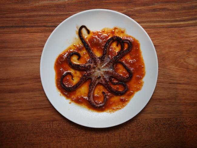 Whole baby octopus at Osteria Ilaria. Picture: Rebecca Michael.