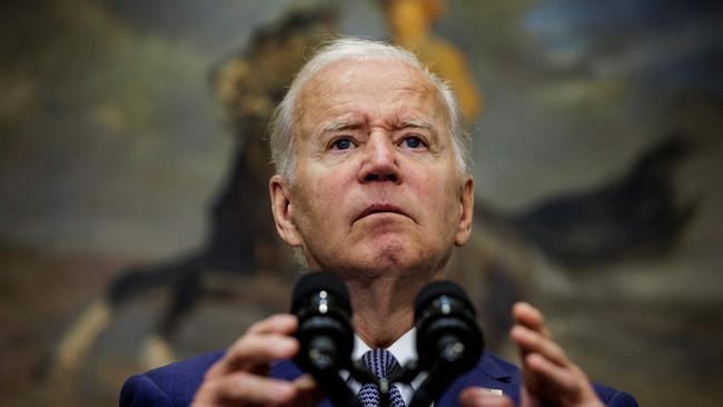 US President Joe Biden speaks before signing an executive order protecting access to reproductive health care services. Picture: Samuel Corum / AFP