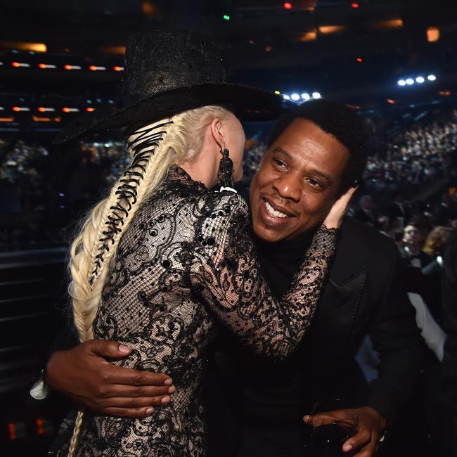Lady Gaga and Jay Z attend the 60th Annual GRAMMY Awards at Madison Square Garden on January 28, 2018 in New York City. Picture: Getty