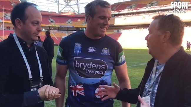 NSW Blues star Jake Trbojevic chats live from Suncorp Stadium