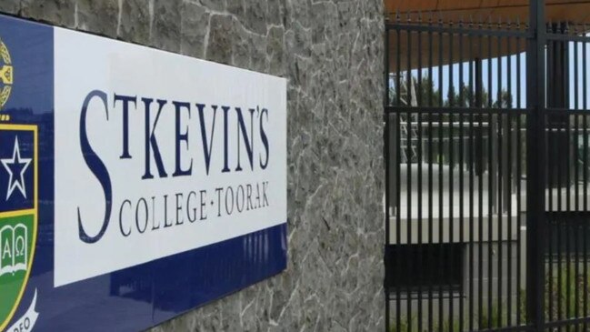 St Kevin's College Toorak has come under fire after several of its students were filmed reciting a misogynistic chant on public transport. Picture: Supplied