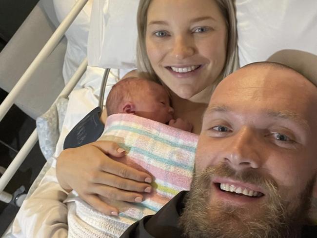 Max and Jessica Gawn have welcomed a healthy baby boy. Picture: Instagram