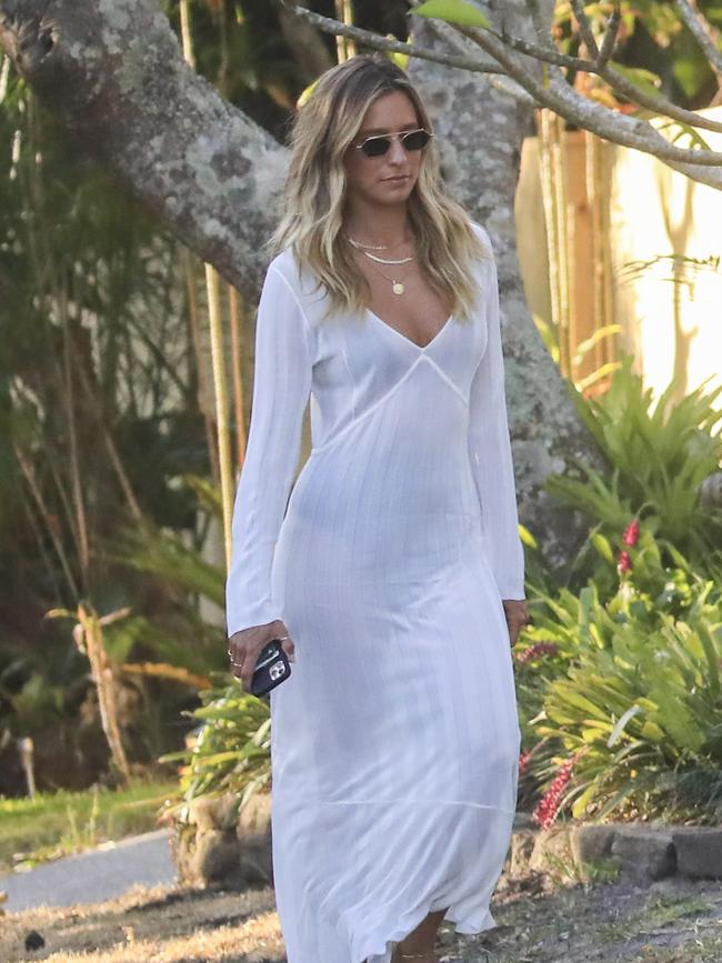 Renee Bargh all in white. Pictures: Media Mode