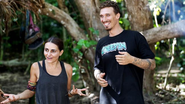 Pia Miranda and Luke Toki on last season’s Survivor Australia Picture: Nigel Wright