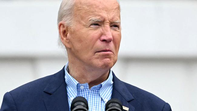 Mr Biden speaks on the South Lawn of the White House. Picture: Mandel Ngan/AFP