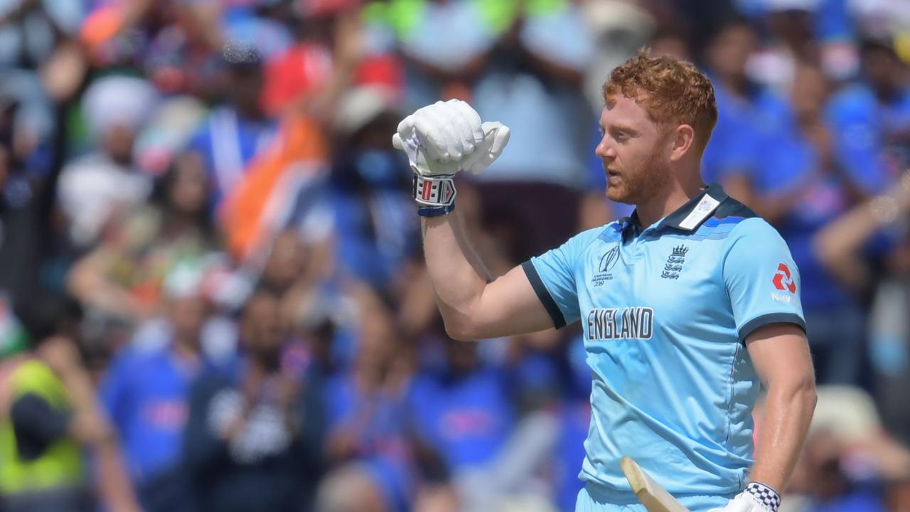 Jonny Bairstow scored his first century of the tournament against India.