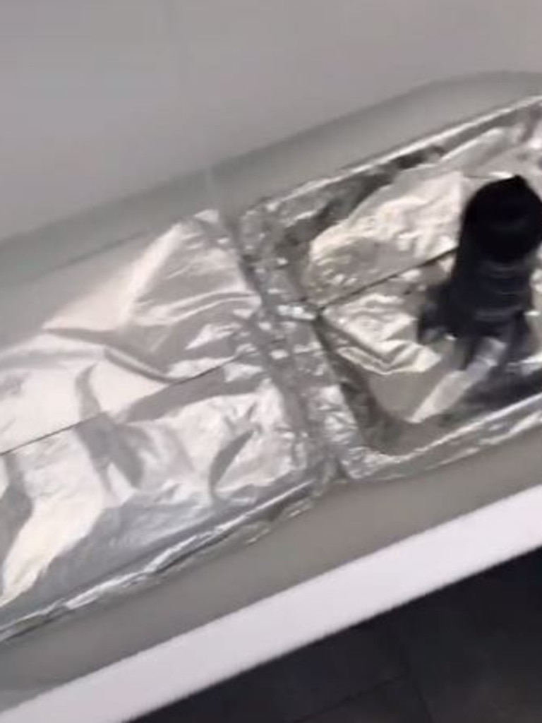 To clean your oven you cover your trays in foil.