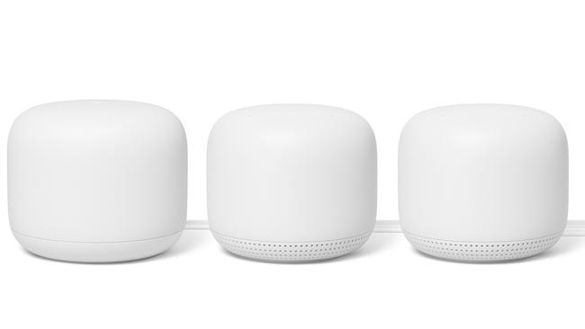 Google's Nest Wi-Fi mesh system doubles as a smart speaker and a night light.