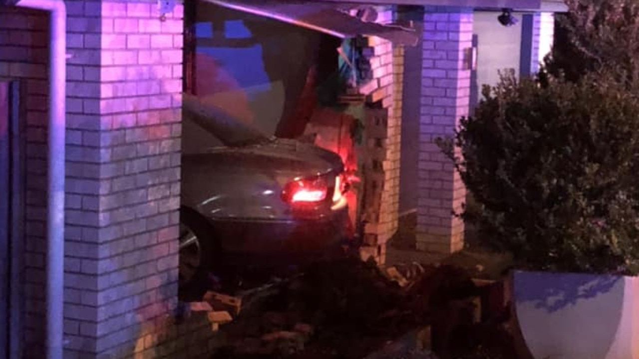 Lucky escape as car driven through house