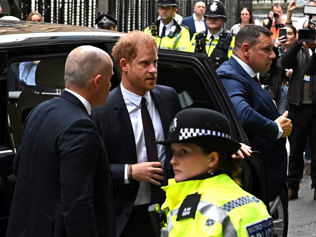 Prince Harry arriving to give evidence at the Mirror Group Phone hacking trial on June 6 in London. Picture: Kate Green/Getty Images