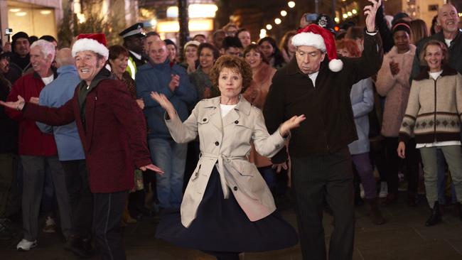 Imelda Staunton (centre) joins a dance class in Finding Your Feet.