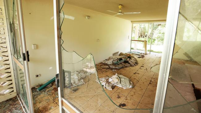 Inside now-vandalised Great Keppel Island resort accommodation rooms. Picture: Liam Kidston