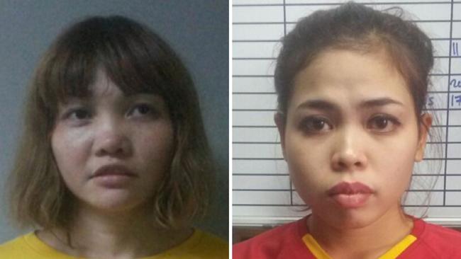 Doan Thi Huong of Vietnam (L) and Siti Ashyah of Indonesia (R), were charged with the murder of Kim Jong-Nam, the half brother of North Korean leader Kim Jong-un. Picture: AFP / Royal Malaysian Police.