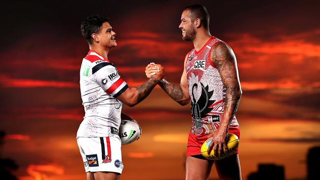 Phil Hillyard’s amazing image of Latrell Mitchell and Lance Franklin.