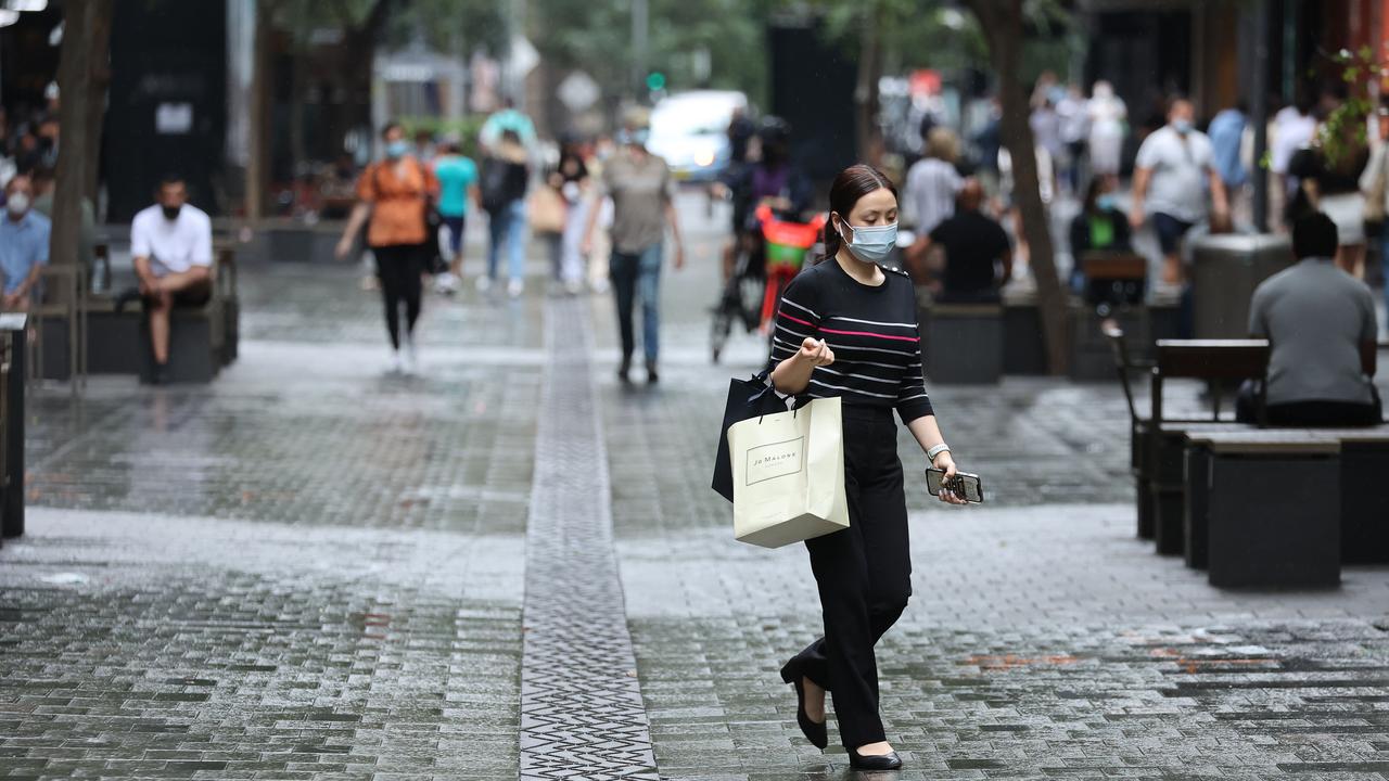 Shoppers in Sydney’s Pitt Street Mall. Picture: David Swift/NCA NewsWire