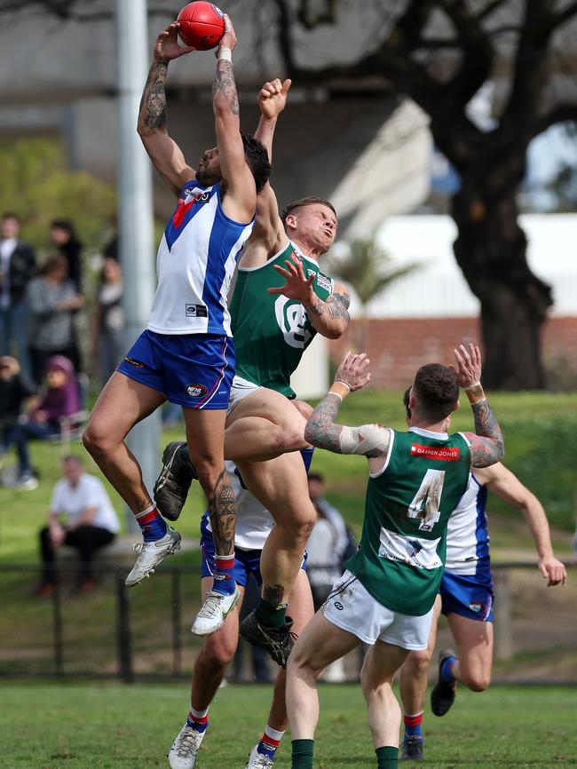 Ethan Penrith marks for West Preston-Lakeside. Picture: George Sal