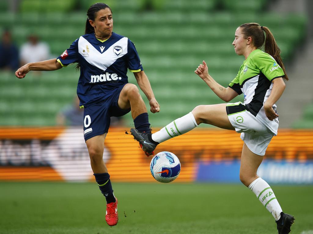 Chidiac believes she’s playing some of the best football of her career. Picture: Daniel Pockett/Getty Images