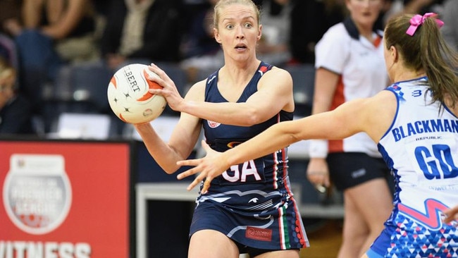 Jess Paradiso in action for South Adelaide during the 2024 Netball SA Premier League grand final. Picture: On The Ball Media/Netball SA