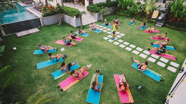 Guests work out at an Active Escapes retreat in Portugal.