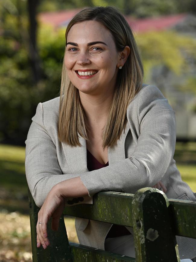 LNP candidate for Ryan Maggie Forrest, a barrister, is attempting to win back that seat from the Greens. Picture: Lyndon Mechielsen