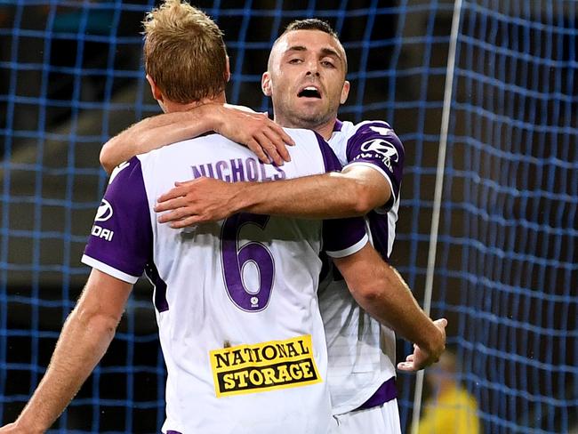 Mitch Mallia grabbed Perth Glory’s third goal in the big win.