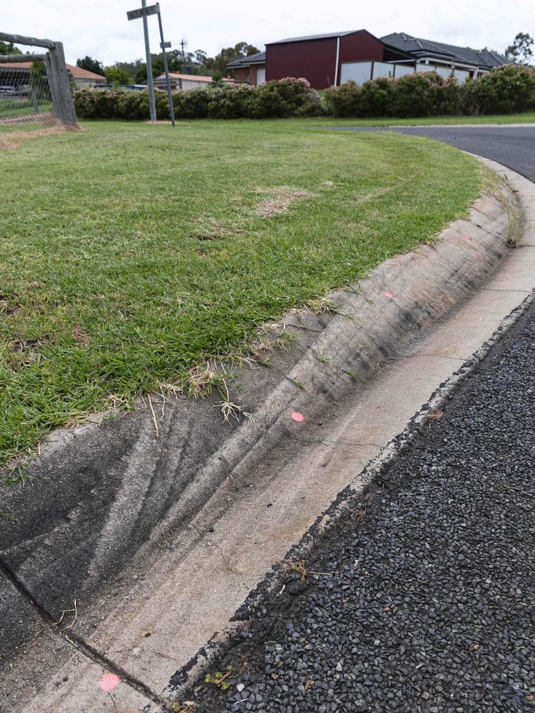 The scene near Hazelmere Court and Windermere Drive in Hodgson Vale where a man in his 50s was struck by a car resulting in life threatening head injuries, Thursday, January 2, 2025. Picture: Kevin Farmer