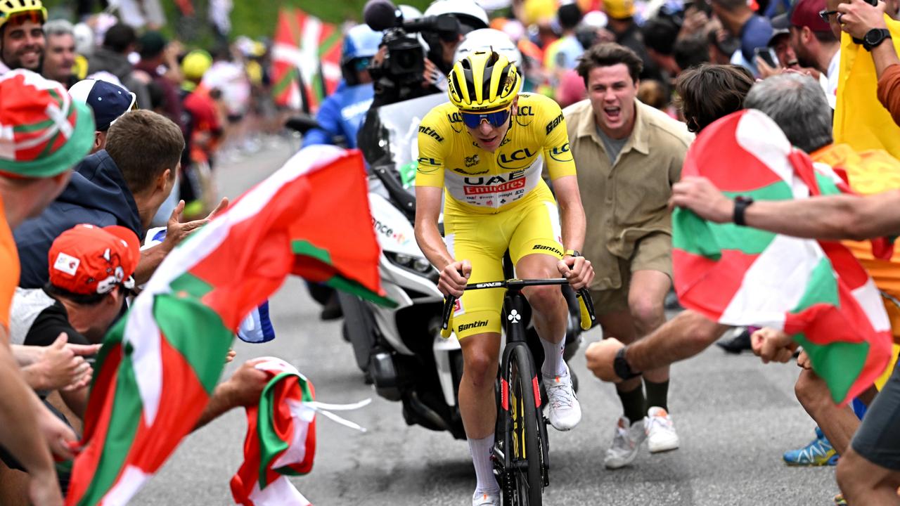 Tadej Pogacar of Slovenia and UAE Team Emirates. Photo by Bernard Papon – Pool/Getty Images