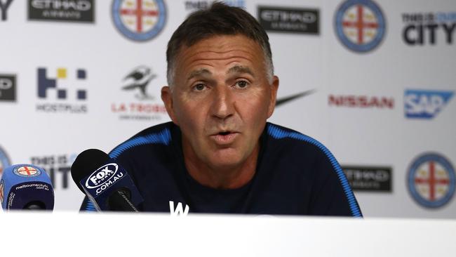 City coach Warren Joyce says conversations with the Socceroos are private. Picture: Getty Images