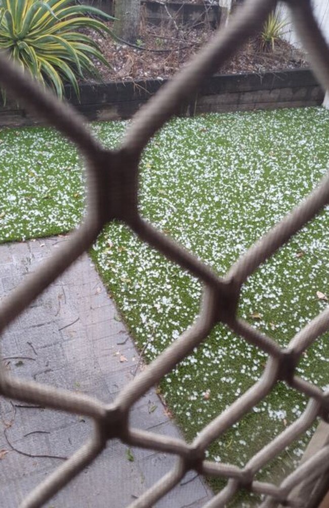 Hail has fallen in Acacia Ridge. Picture: Supplied