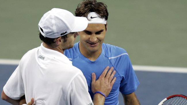 Roger Federer would like to have an Andy Roddick serve. 