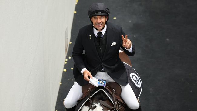 Slater nailed it as Nine’s horseback reporter. (Photo by Daniel Pockett/Getty Images)