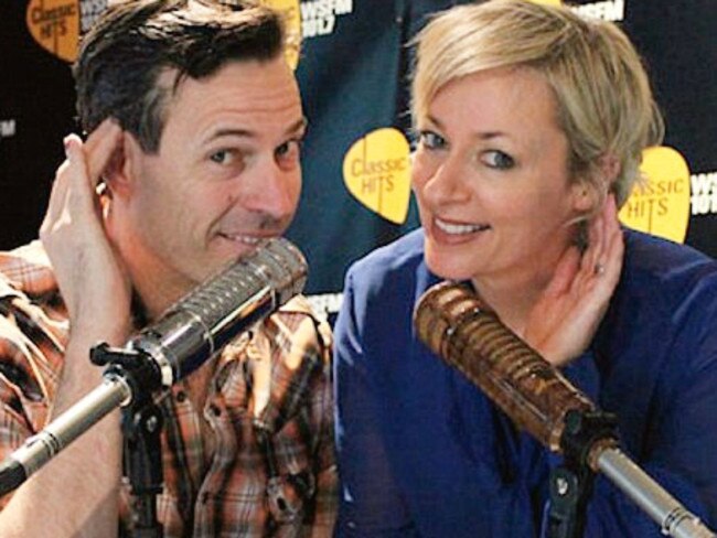 Amanda Keller and her radio co-host Brendan Jones. Picture: provided