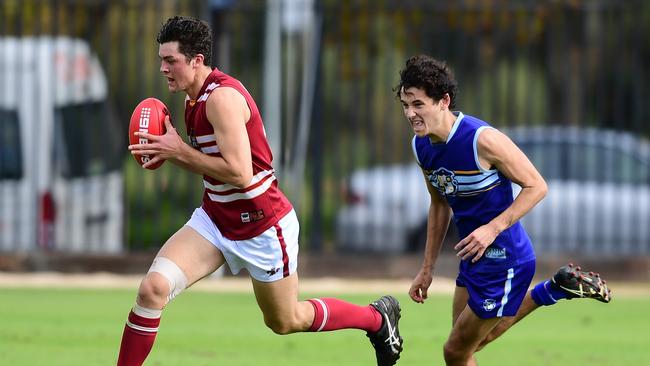 Prince Alfred College’s Karl Finlay, in action during a match earlier this year against Sacred Heart, was best in his side’s victory against Melbourne’s Scotch College on Saturday. Picture: AAP/Mark Brake