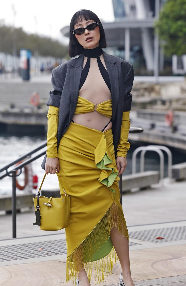 Arrivals at the Aje show at Barangaroo this morning. Picture: Sam Ruttyn